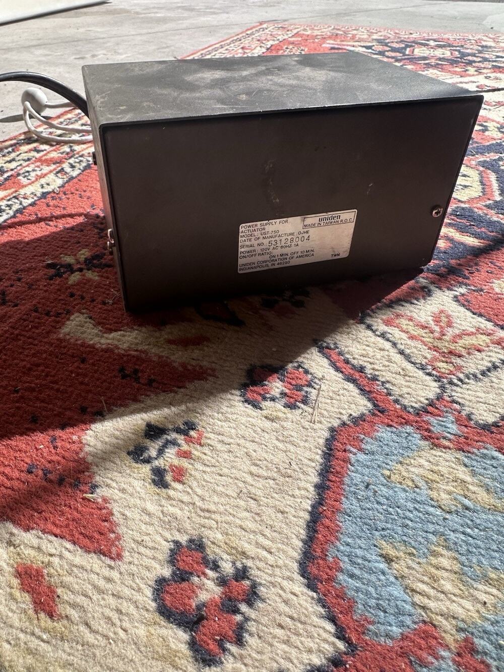Uniden UST-750 DC Power Supply for Actuator Antenna Radio 120V AC 1A Vintage